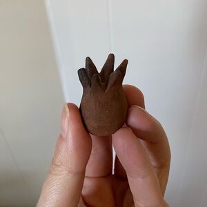 Artisan Handmade Cretan Clay Pomegranate Incense Holder with Incense